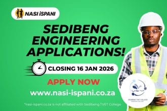 Sedibeng TVET College 2026 𝐄𝐧𝐠𝐢𝐧𝐞𝐞𝐫𝐢𝐧𝐠 𝐀𝐩𝐩𝐥𝐢𝐜𝐚𝐭𝐢𝐨𝐧𝐬 𝐄𝐱𝐭𝐞𝐧𝐝𝐞𝐝!