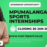 Mpumalanga Department of Sports & Culture Internships 2026