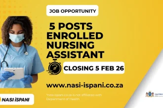 x 5 Posts Enrolled Nursing Assistant - Gauteng Department of Health