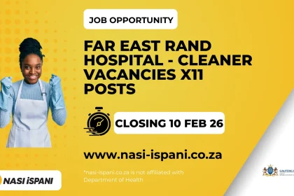 Far East Rand Hospital - Cleaner Vacancies x11 Posts