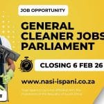 Parliament Hiring: 7 General Cleaner Jobs Available Now