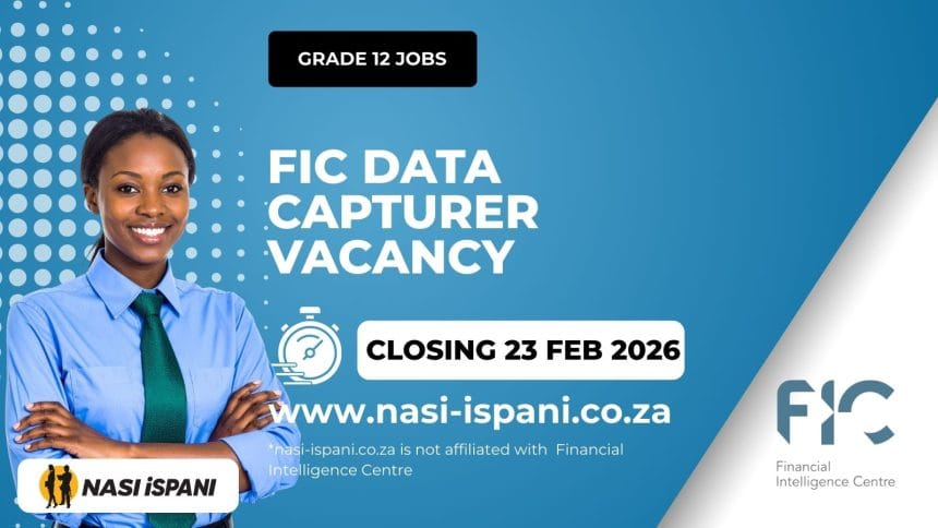 Data Capturer Vacancy at Financial Intelligence Centre
