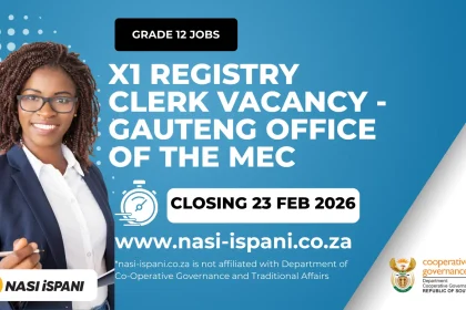 X1 Registry Clerk Vacancy - Gauteng Office of the MEC