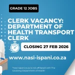 Department of Health Transport Clerk