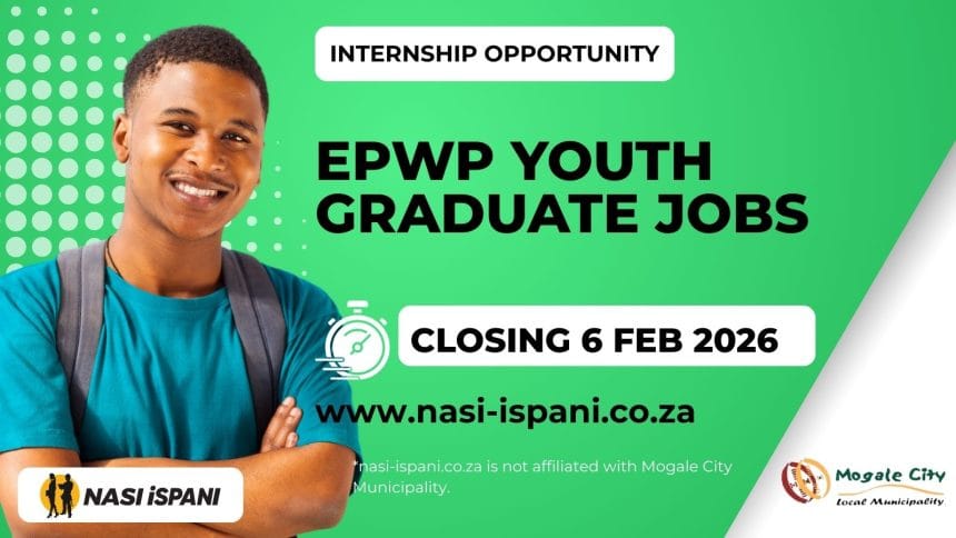 EPWP Youth Graduate Jobs: 55 Posts at Mogale City Municipality