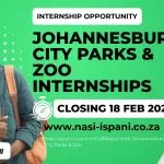 Johannesburg City Parks & Zoo Internships 2026