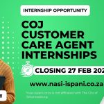 City of Johannesburg Customer Care Agent Internships 2026