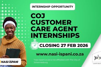 City of Johannesburg Customer Care Agent Internships 2026
