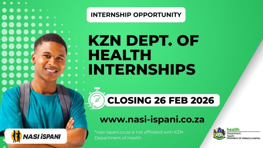 KZN Department of Health Graduate Internships 2026