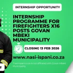 Internship Programme for Firefighters x16 posts Govan Mbeki Municipality