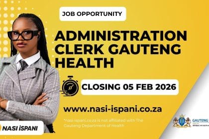 Administration Clerk Jobs: Gauteng Health Dept (South Rand)