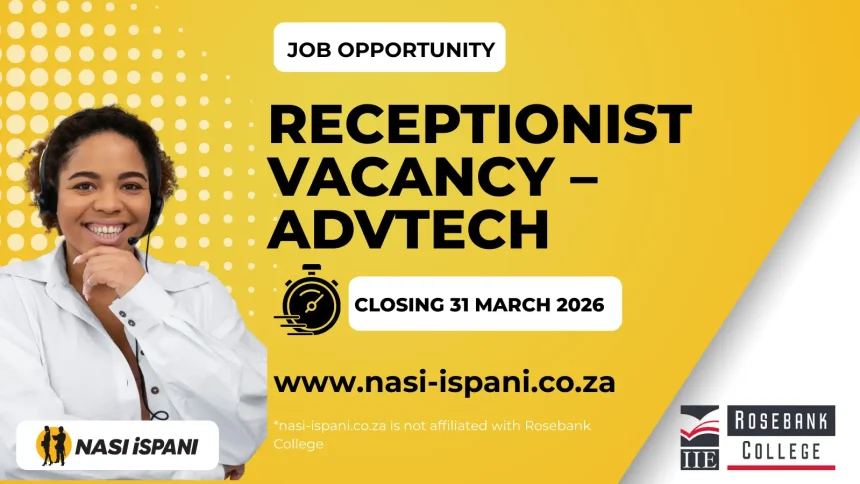 Receptionist Vacancy – ADvTECH