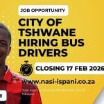 City of Tshwane Hiring 11 Bus Drivers: Apply Now for Vacancies