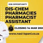 Post Basic Pharmacist Assistant Job at Dis-Chem Pharmacies