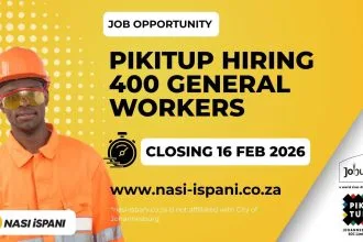 Pikitup Hiring 400 General Workers – Apply Before 16 February 2026