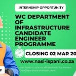 WC Department of Infrastructure Candidate Engineer Programme (12-Month Contract)
