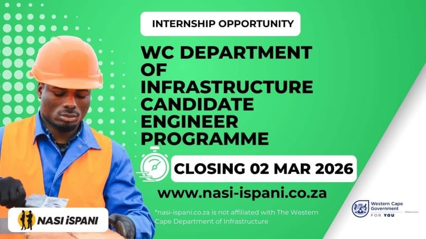 WC Department of Infrastructure Candidate Engineer Programme (12-Month Contract)