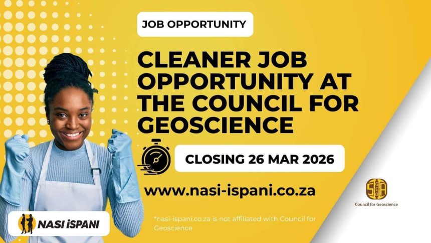 Cleaner Job Opportunity at the Council for Geoscience