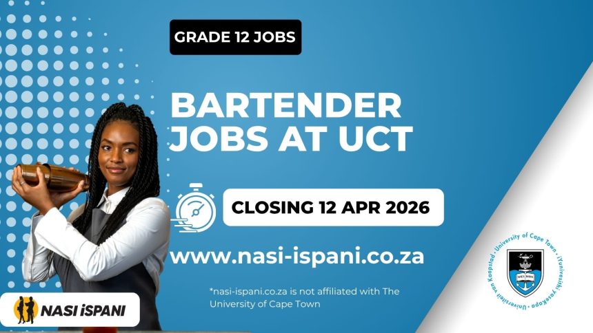 University of Cape Town Bartender Jobs