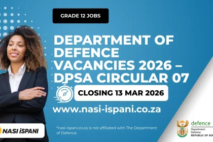 Department of Defence Vacancies 2026 – DPSA Circular 07