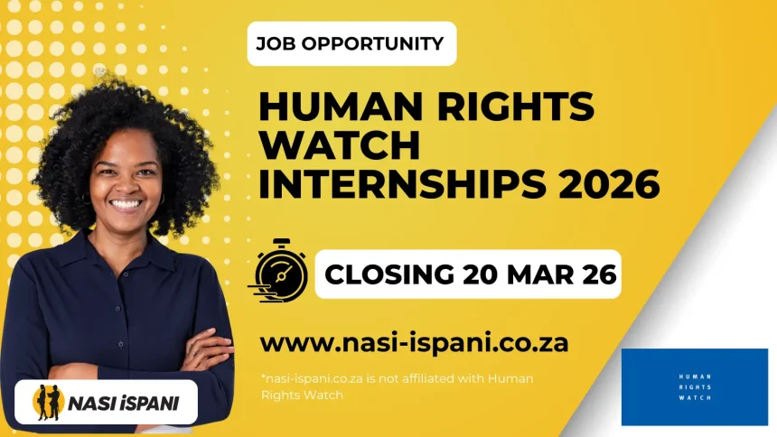 Human Rights Watch Internships 2026