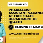 Pharmacist Assistant Vacancies at Free State Department of Health