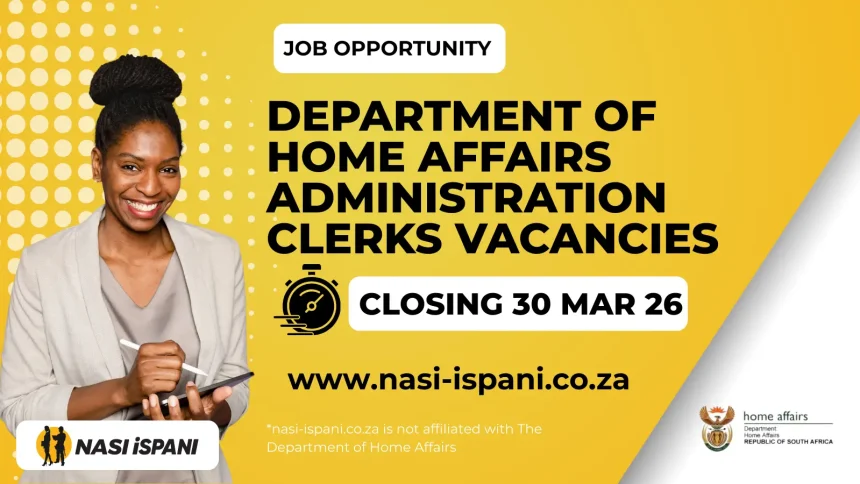 Department of Home Affairs Administration Clerks Vacancies