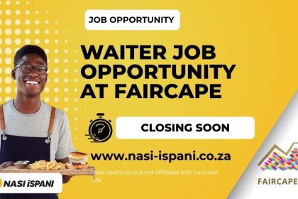 Faircape Restaurant Waiter Job Opportunity