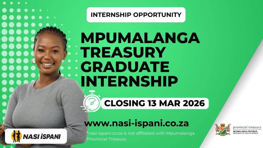 Mpumalanga Provincial Treasury Graduate Internship Programme 2026/27