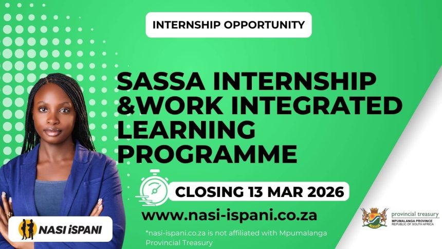 SASSA Internship and Work Integrated Learning Programme