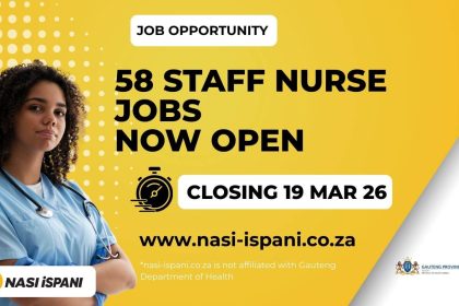 Staff Nurse x58 Posts at Gauteng Department of Health