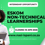 Eskom Non-Technical Learnerships 2026 Now Open
