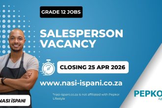 Salesperson Vacancy at Pepkor Lifestyle