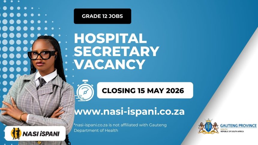 Dr Yusuf Dadoo Hospital Secretary Vacancy
