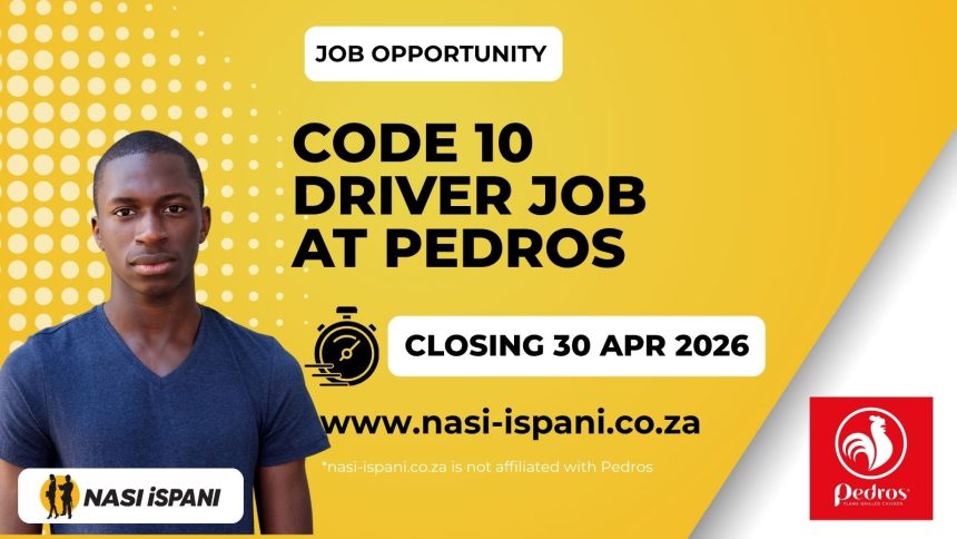 Code 10 Driver Job at Pedros
