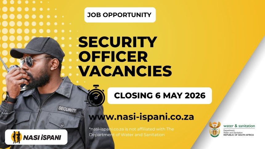 Security Officer Vacancies at Department of Water and Sanitation
