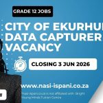 City of Ekurhuleni Data Capturer Vacancy 2026