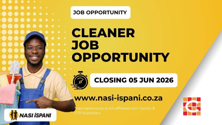 Cleaner Job Opportunity at Caxton & CTP Publishers and Printers Limited