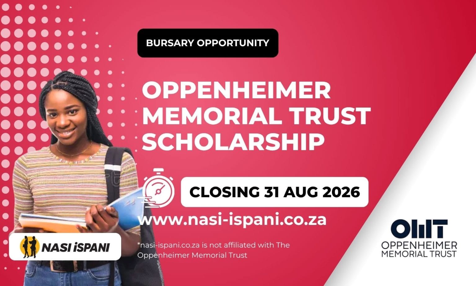 Oppenheimer Memorial Trust Scholarship 2027 - Apply Now