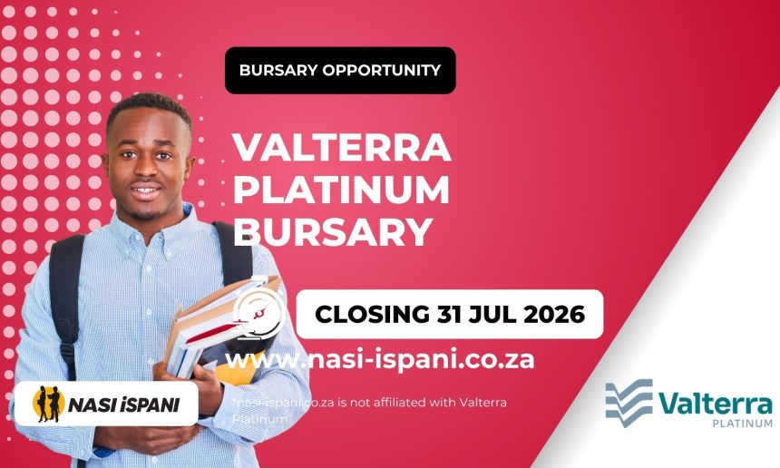 Valterra Platinum Bursary 2027 - Apply Now
