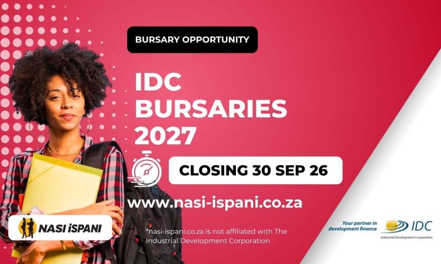Industrial Development Corporation Bursaries 2027