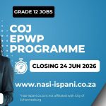 City of Johannesburg EPWP Youth Employment Programme 2026