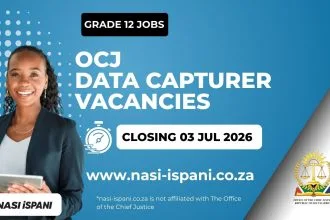 Office of the Chief Justice Data Capturer Vacancies