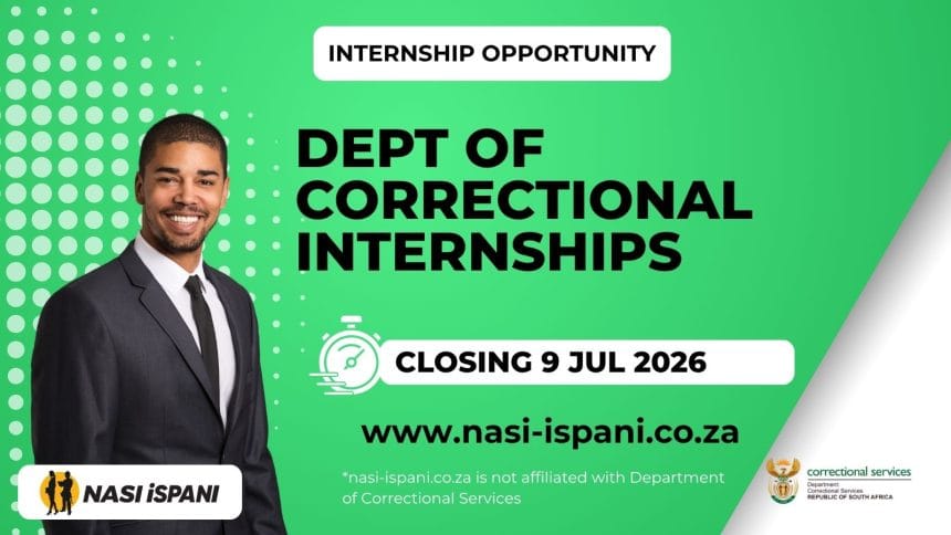 Department of Correctional Services Internships 2026 - Apply Now