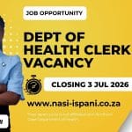 Northern Cape Department of Health Clerk Vacancy 2026