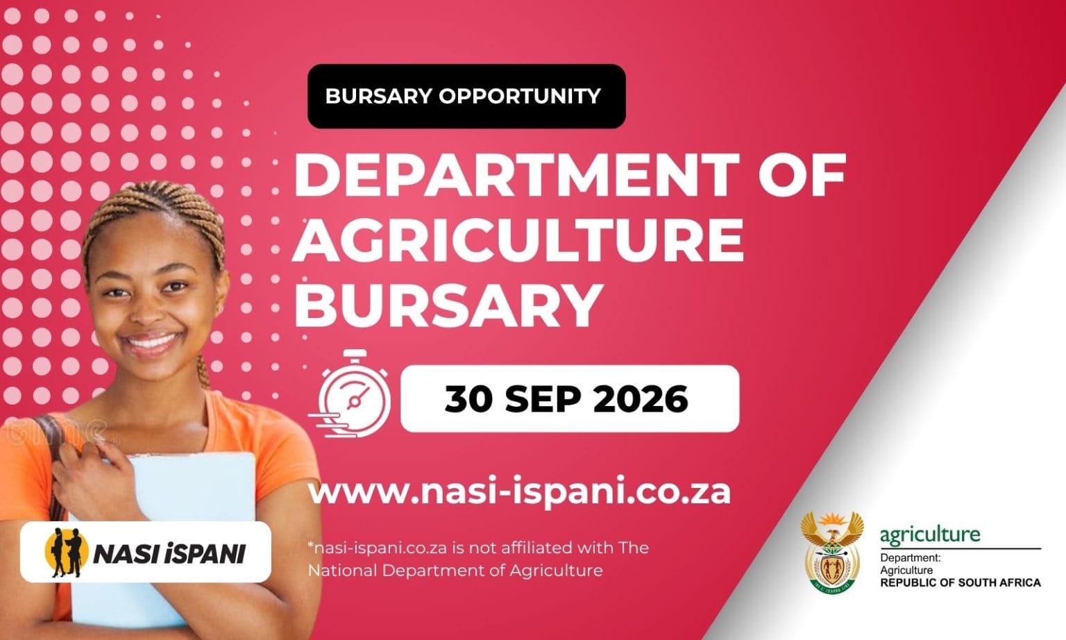 Department of Agriculture Bursary 2027: Fully Funded with Monthly Allowance