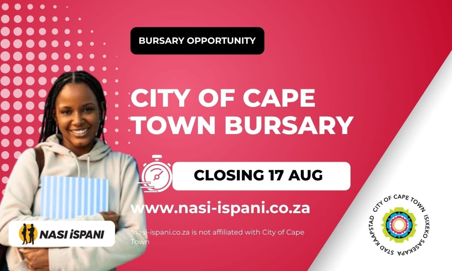 City of Cape Town Bursary 2027: Apply by 17 August