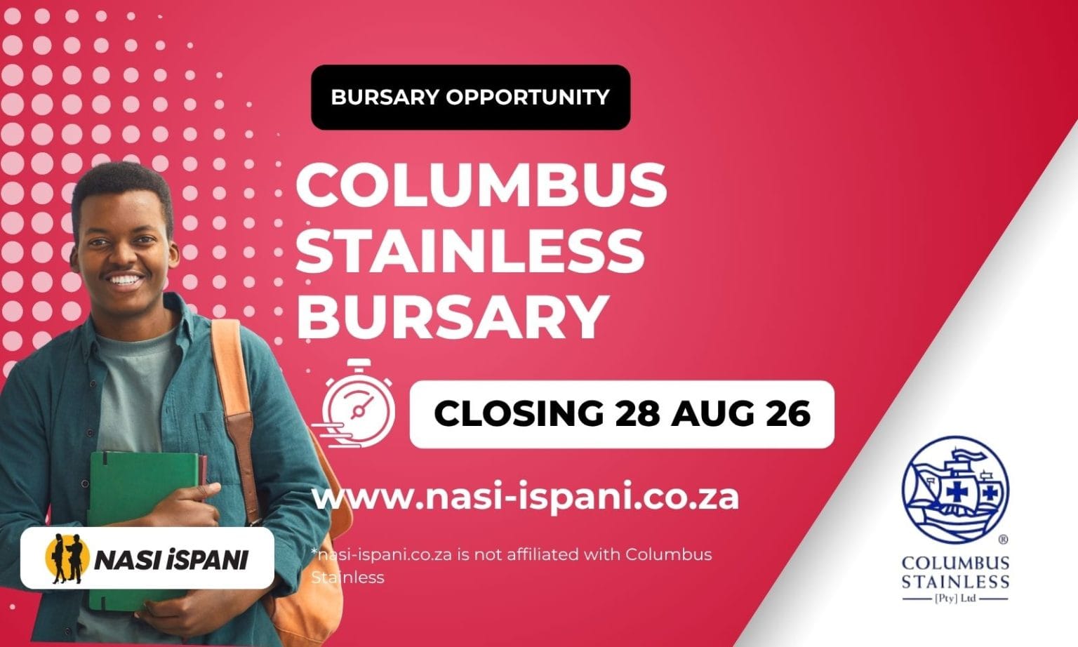 Columbus Stainless Bursary 2027: Engineering & Finance Students, Closes 28 August
