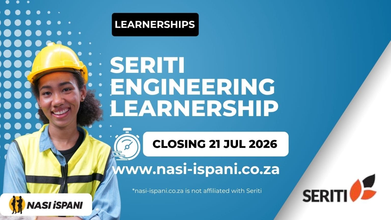 Seriti Engineering Learnership 2026: Artisan Training, Closes 21 July