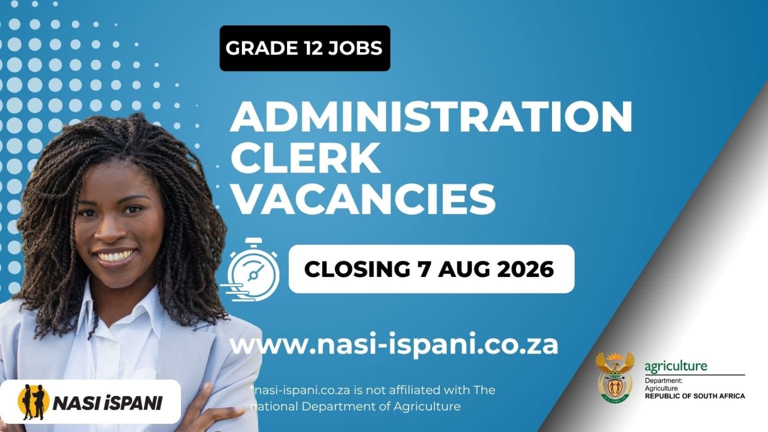 Department of Agriculture Administration Clerk Vacancies 2026: Only Grade 12 Required, R237,453/Year